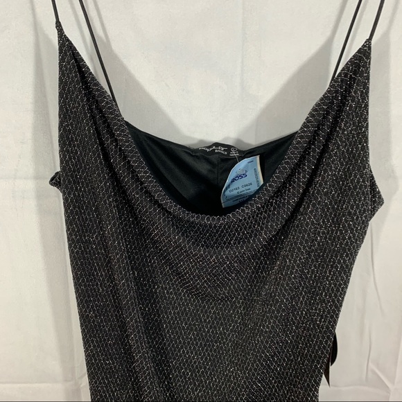 Popular basics  NWT black shimmer dress L - Picture 4 of 10